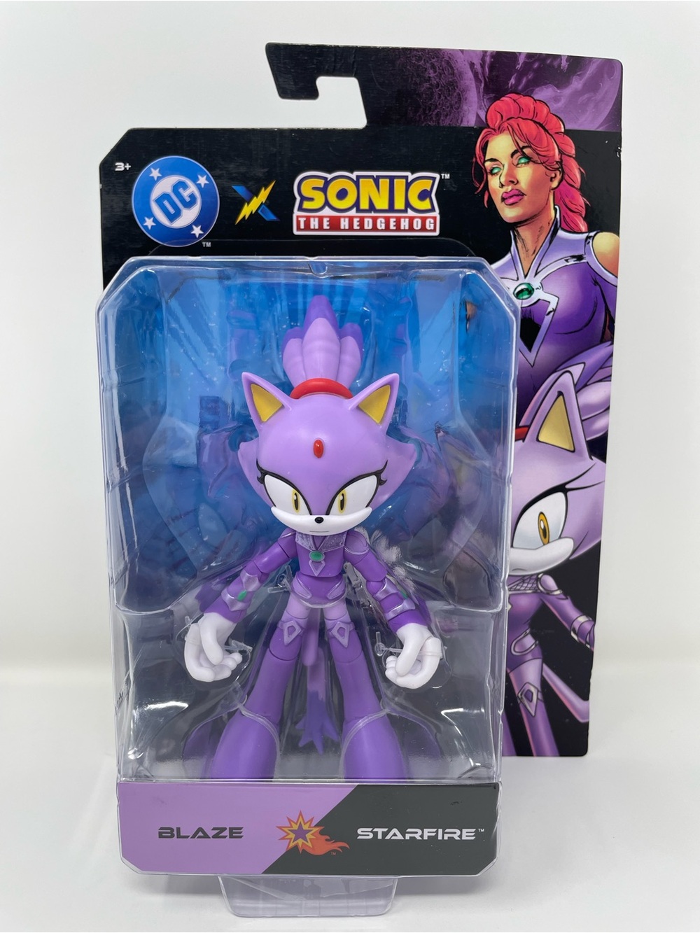DC x Sonic The Hedgehog - Blaze as Starfire 5” Figure Jakks Pacific New